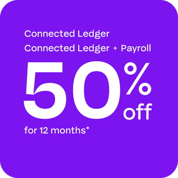 50% off MYOB Connected Ledger for 12 months