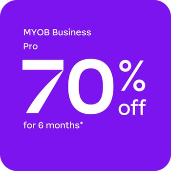 70% off MYOB Business Pro for 6 months